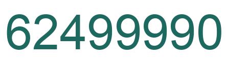Number 62499990 green image