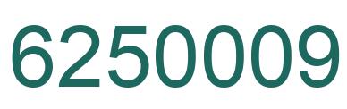Number 6250009 green image
