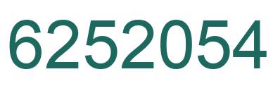 Number 6252054 green image