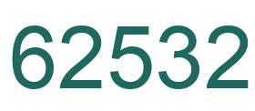 Number 62532 green image