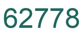 Number 62778 green image