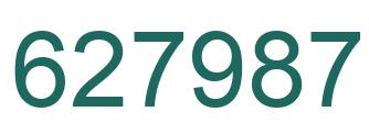 Number 627987 green image