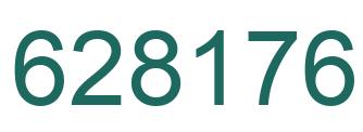 Number 628176 green image