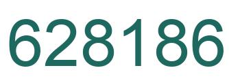 Number 628186 green image
