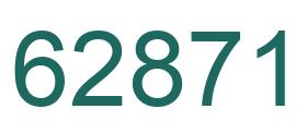 Number 62871 green image