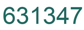 Number 631347 green image