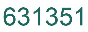 Number 631351 green image