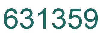 Number 631359 green image