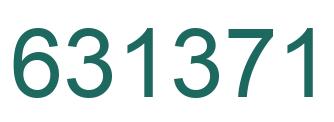 Number 631371 green image
