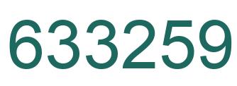 Number 633259 green image