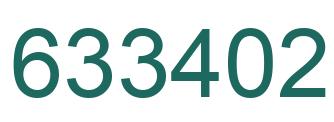 Number 633402 green image
