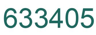 Number 633405 green image