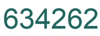 Number 634262 green image