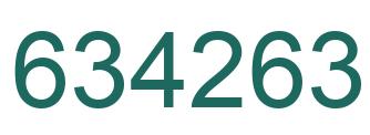 Number 634263 green image