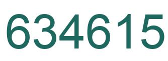 Number 634615 green image
