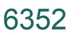 Number 6352 green image