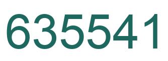 Number 635541 green image