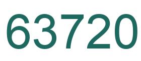 Number 63720 green image