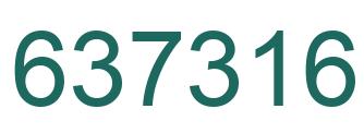 Número 637316 imagen verde