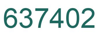 Number 637402 green image