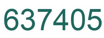 Number 637405 green image