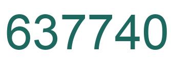 Number 637740 green image