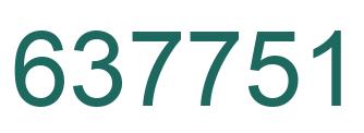 Number 637751 green image