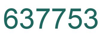 Number 637753 green image