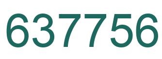 Number 637756 green image