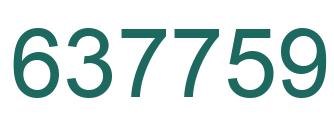 Number 637759 green image