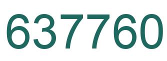 Number 637760 green image