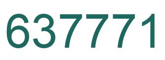 Number 637771 green image
