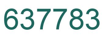 Number 637783 green image