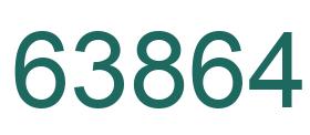 Number 63864 green image