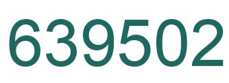 Number 639502 green image