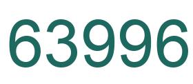 Number 63996 green image