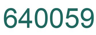 Número 640059 imagen verde