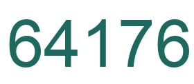 Number 64176 green image