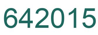 Number 642015 green image