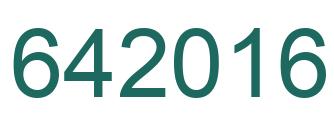 Number 642016 green image