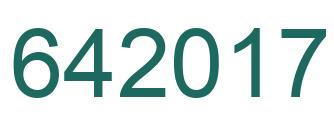 Number 642017 green image