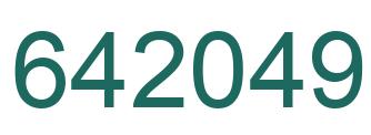 Number 642049 green image