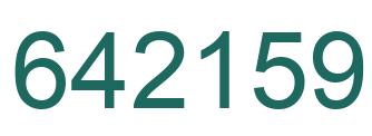 Number 642159 green image