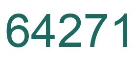 Número 64271 imagen verde