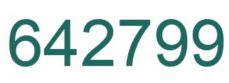 Number 642799 green image