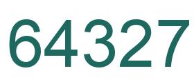 Number 64327 green image