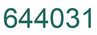 Número 644031 imagen verde
