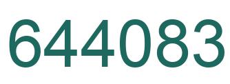 Number 644083 green image