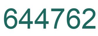 Number 644762 green image