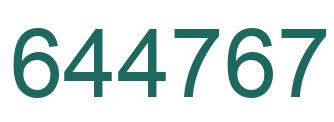 Number 644767 green image